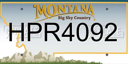 HPR4092 Montana License Plate