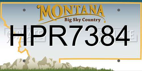 HPR7384 Montana License Plate