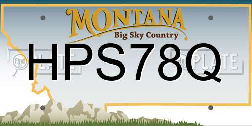 HPS78Q Montana License Plate