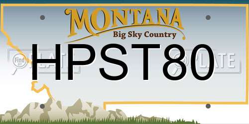 HPST80 Montana License Plate