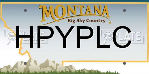 HPYPLC Montana License Plate