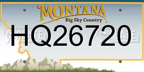 HQ26720 Montana License Plate
