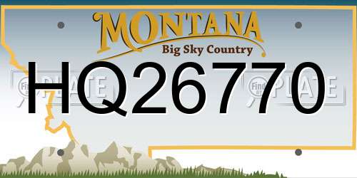 HQ26770 Montana License Plate