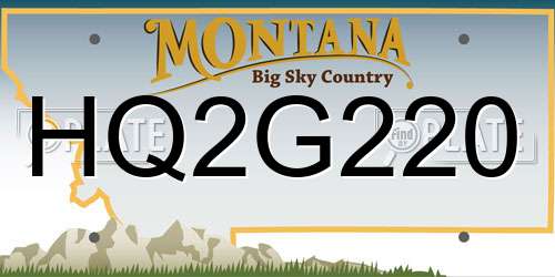 HQ2G220 Montana License Plate