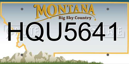 HQU5641 Montana License Plate