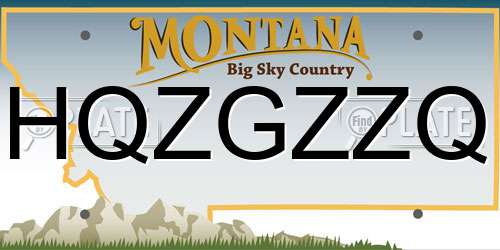 HQZGZZQ Montana License Plate