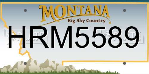HRM5589 Montana License Plate