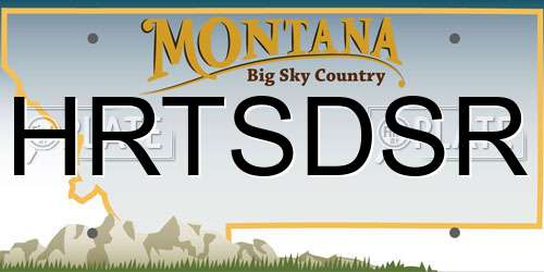 HRTSDSR Montana License Plate