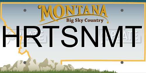 HRTSNMT Montana License Plate