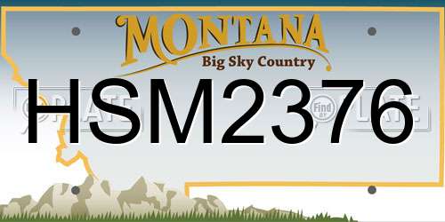 HSM2376 Montana License Plate