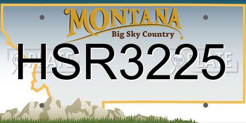 HSR3225 Montana License Plate