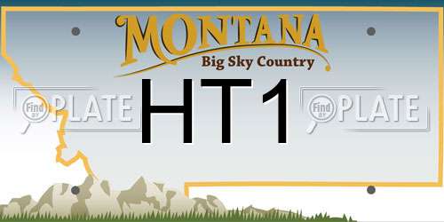 HT1 Montana License Plate