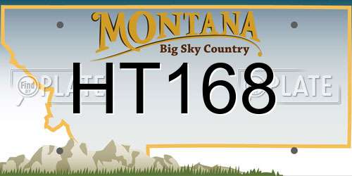HT168 Montana License Plate