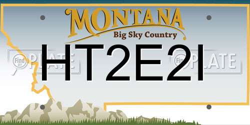 HT2E2I Montana License Plate