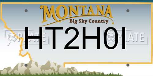 HT2H0I Montana License Plate