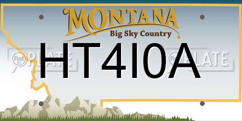 HT4I0A Montana License Plate