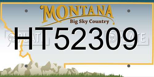HT52309 Montana License Plate