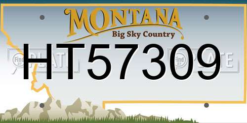 HT57309 Montana License Plate