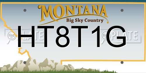 HT8T1G Montana License Plate