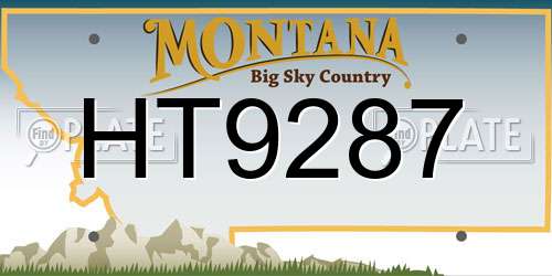 HT9287 Montana License Plate