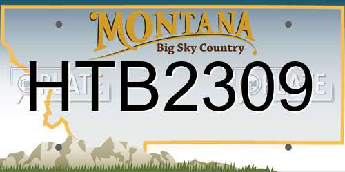 HTB2309 Montana License Plate
