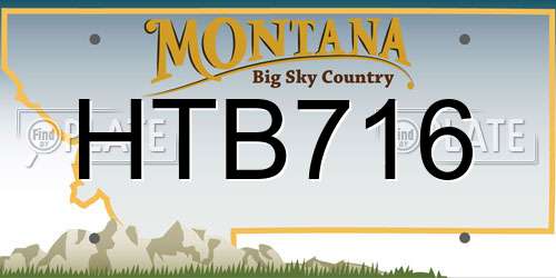 HTB716 Montana License Plate