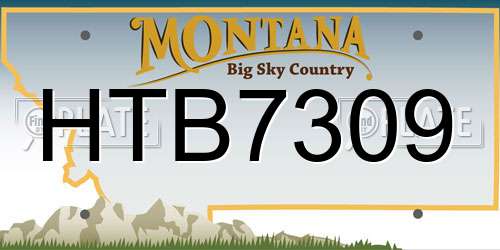 HTB7309 Montana License Plate