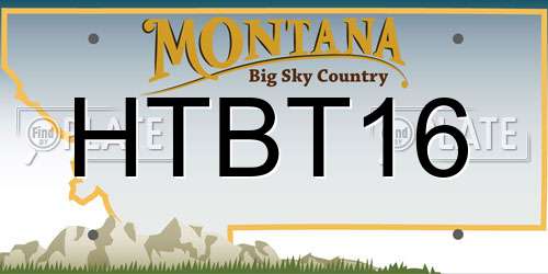 HTBT16 Montana License Plate