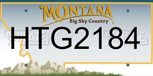 HTG2184 Montana License Plate