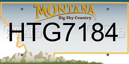 HTG7184 Montana License Plate
