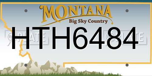 HTH6484 Montana License Plate