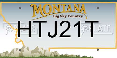 HTJ21T Montana License Plate