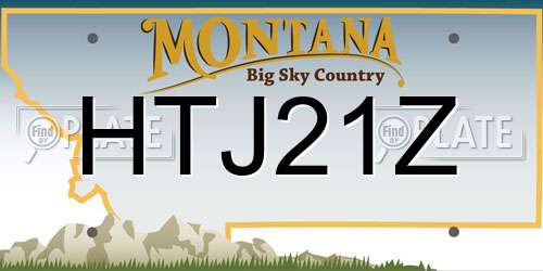 HTJ21Z Montana License Plate