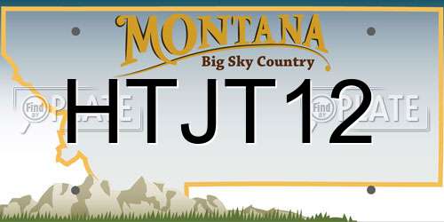 HTJT12 Montana License Plate