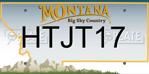 HTJT17 Montana License Plate