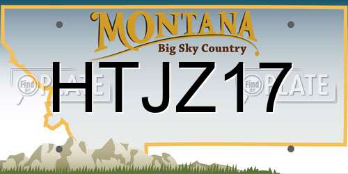 HTJZ17 Montana License Plate