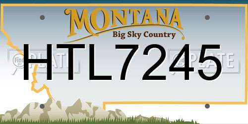 HTL7245 Montana License Plate