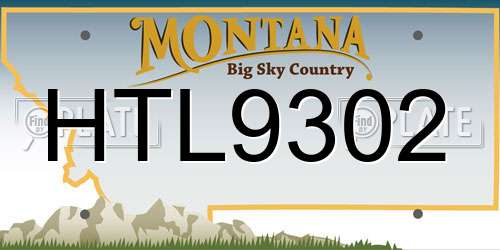 HTL9302 Montana License Plate
