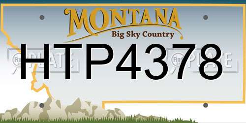 HTP4378 Montana License Plate