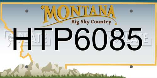 HTP6085 Montana License Plate