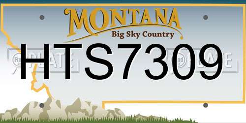 HTS7309 Montana License Plate