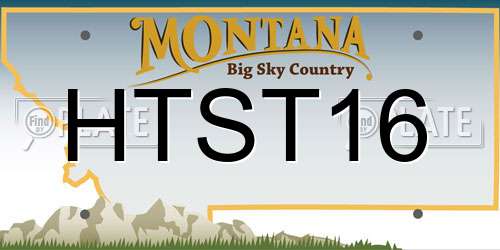 HTST16 Montana License Plate