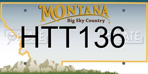 HTT136 Montana License Plate