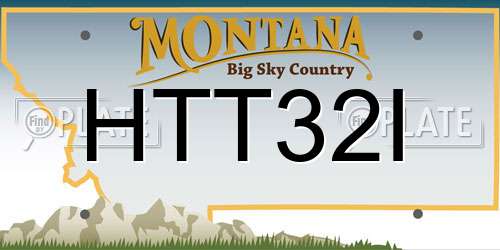 HTT32I Montana License Plate