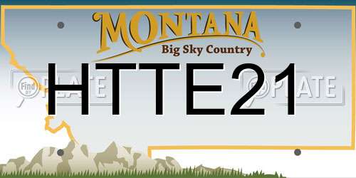 HTTE21 Montana License Plate