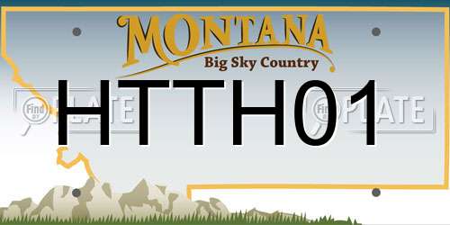 HTTH01 Montana License Plate