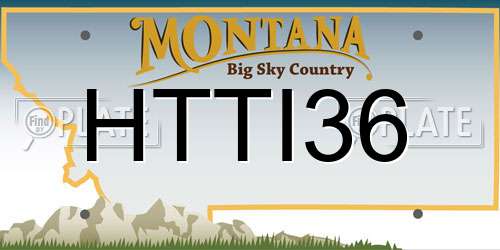 HTTI36 Montana License Plate