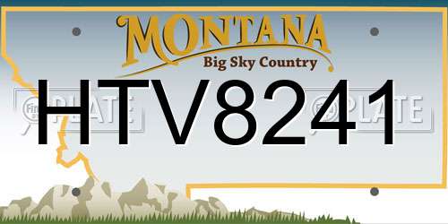 HTV8241 Montana License Plate
