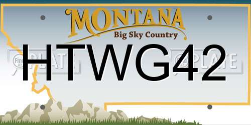 HTWG42 Montana License Plate