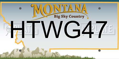 HTWG47 Montana License Plate